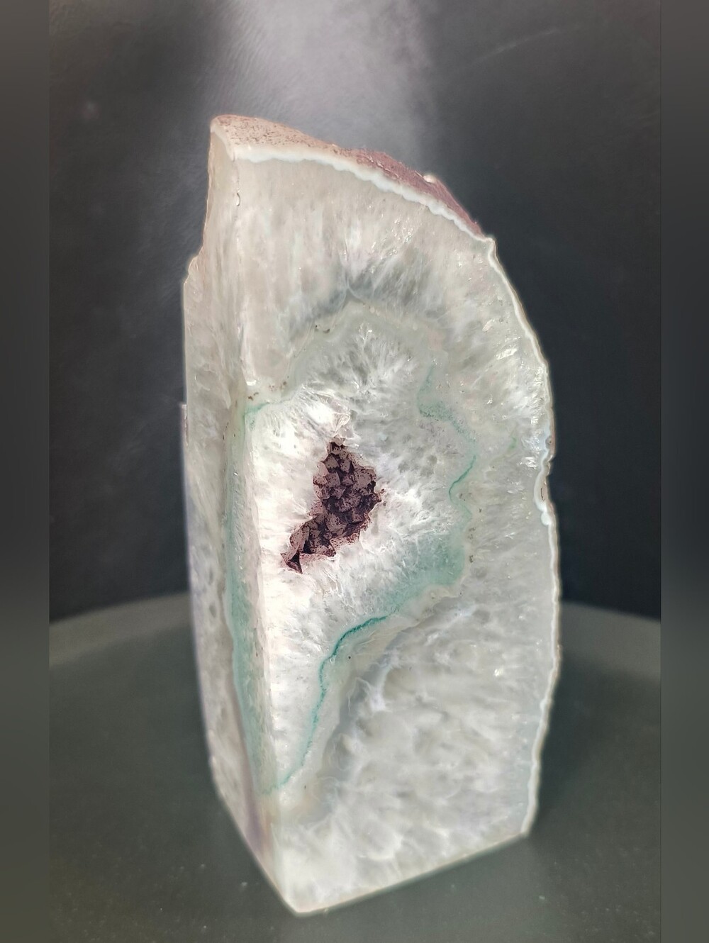 Large Natural Agate Geode Tower Cut Base Statement Crystal 1066g 6”